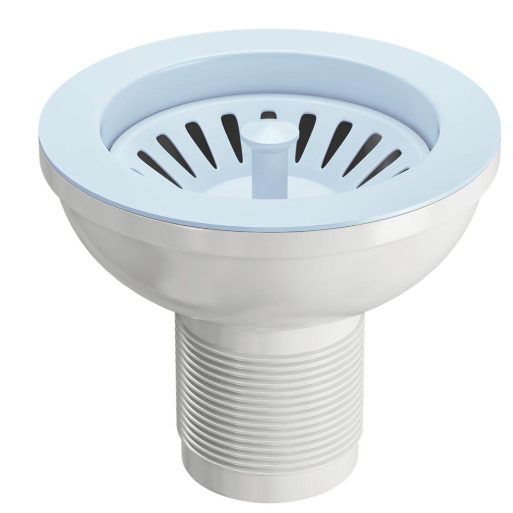 ETAL Sink Strainer Waste without Overflow Blue 90mm Screwfix