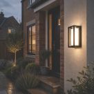 Eglo Genovese Outdoor LED Wall Light With PIR Sensor Black 10W 1050lm