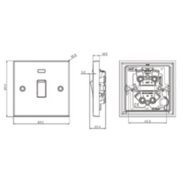 Knightsbridge  20A 1-Gang DP Control Switch Antique Brass with LED