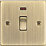 Knightsbridge  20A 1-Gang DP Control Switch Antique Brass with LED
