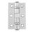 Smith & Locke  Polished Chrome Grade 7 Fire Rated Ball Bearing Door Hinges 76mm x 51mm 2 Pack