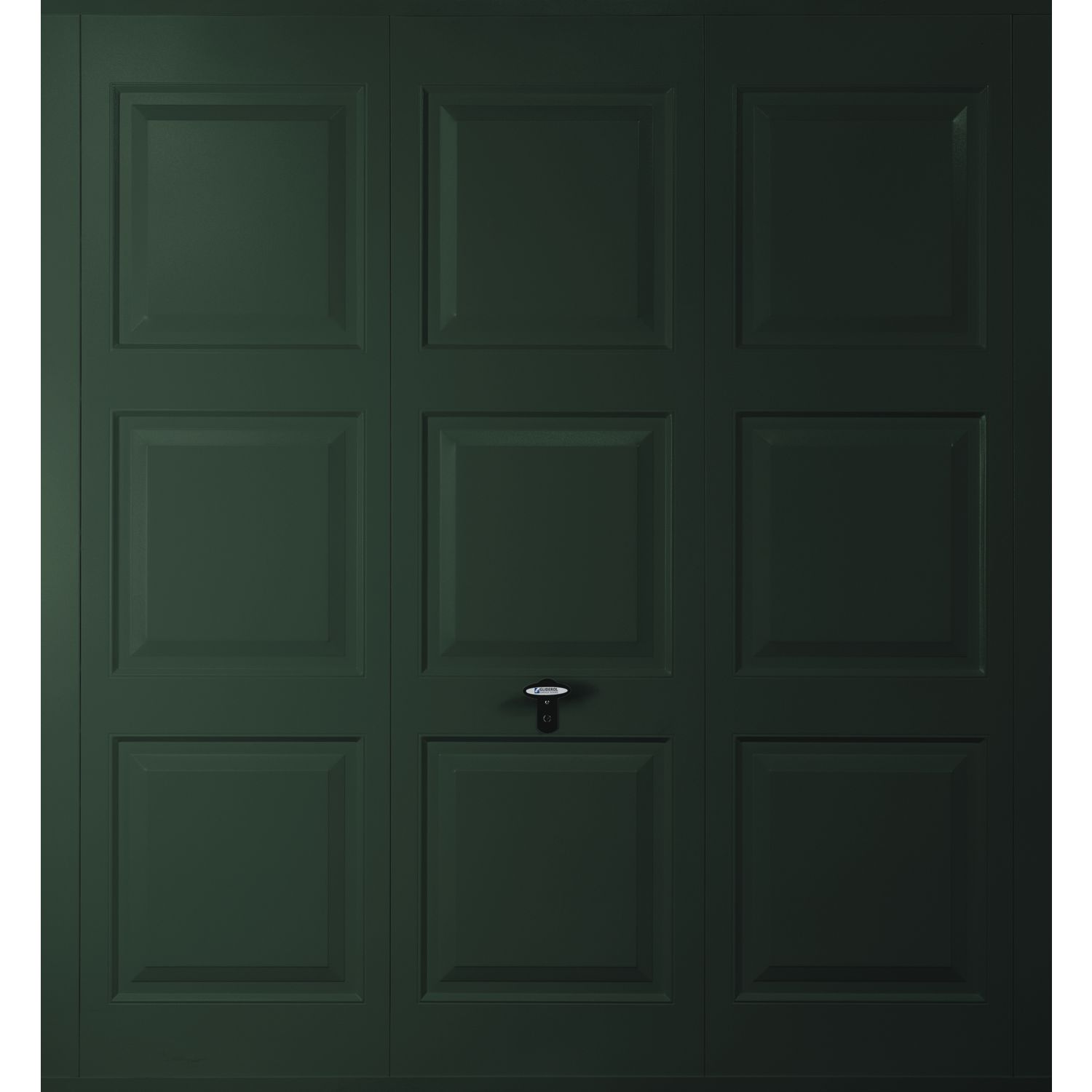Gliderol Georgian 7' x 7' Non-Insulated Frameless Steel Up & Over Garage Door Fir Green (767VP)