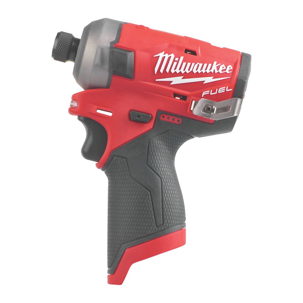 Milwaukee M12FQID 0 FUEL SURGE 12V Li Ion RedLithium Brushless Cordless Impact Driver Bare Screwfix
