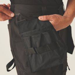 Regatta Hi Vis XPro Stretch Holster Trouser Black/Yellow 32" W 32" L