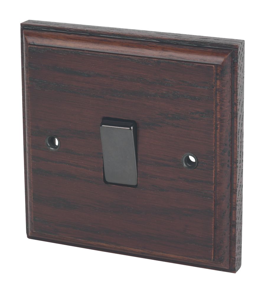 Varilight  10AX 1-Gang 2-Way Light Switch  Dark Oak