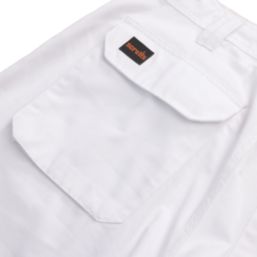 Scruffs Worker Plus Work Trousers White 32" W 32" L