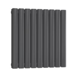 Reina Elips Double 600mm x 540mm 2156BTU Anthracite Vertical Designer Radiator