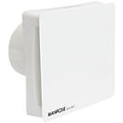 Manrose CQF100HT 100mm (4") Axial Bathroom Extractor Fan with Humidistat & Timer White 240V