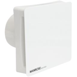 Manrose CQF100HT 100mm (4") Axial Bathroom Extractor Fan with Humidistat & Timer White 240V