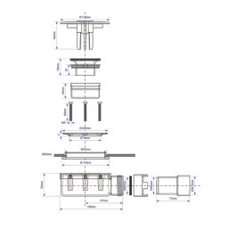 McAlpine  Shower Trap White/Chrome 90mm