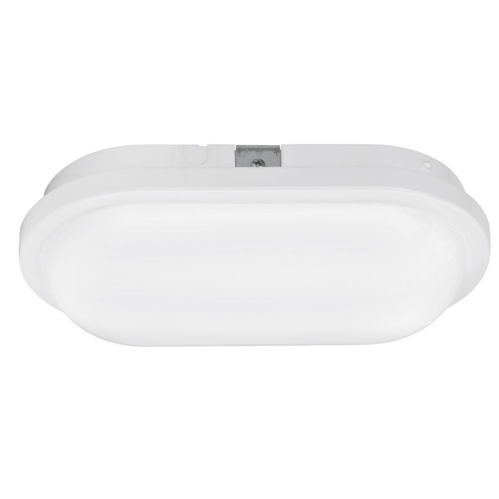 Aurora Utilite Indoor  Outdoor Oval LED Bulkhead White 15W 1550lm  Screwfix