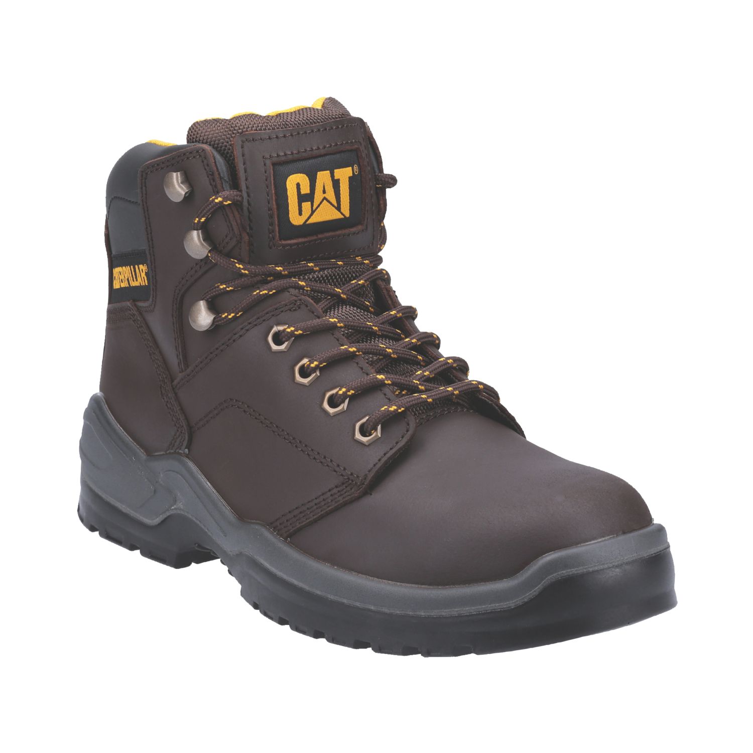CAT Striver Size 10 Brown Water-Resistant Steel Toe Cap Safety Boots (768JV)
