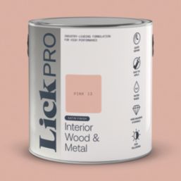LickPro 2.5Ltr Pink 13 Satin Water-Based Trim Paint