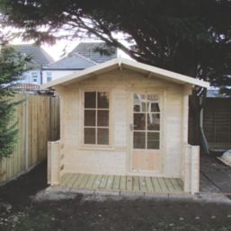 Shire Maulden 8' x 10' 6" (Nominal) Apex Timber Log Cabin