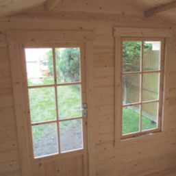 Shire Maulden 8' x 10' 6" (Nominal) Apex Timber Log Cabin