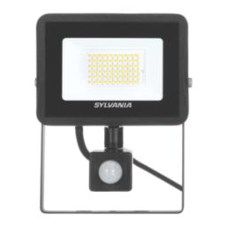 Sylvania SylFlood Outdoor LED Floodlight With PIR Sensor Black 43W 5000lm