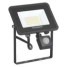 Sylvania SylFlood Outdoor LED Floodlight With PIR Sensor Black 43W 5000lm