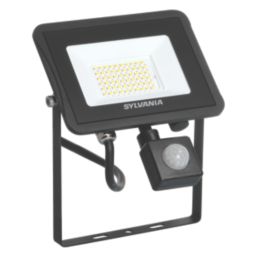 Sylvania SylFlood Outdoor LED Floodlight With PIR Sensor Black 43W 5000lm