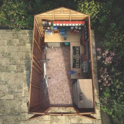 Mercia Value Windowless 6' x 9' 6" (Nominal) Apex Overlap Timber Shed