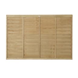Forest Super Lap  Fence Panels Natural Timber 6' x 4' Pack of 4