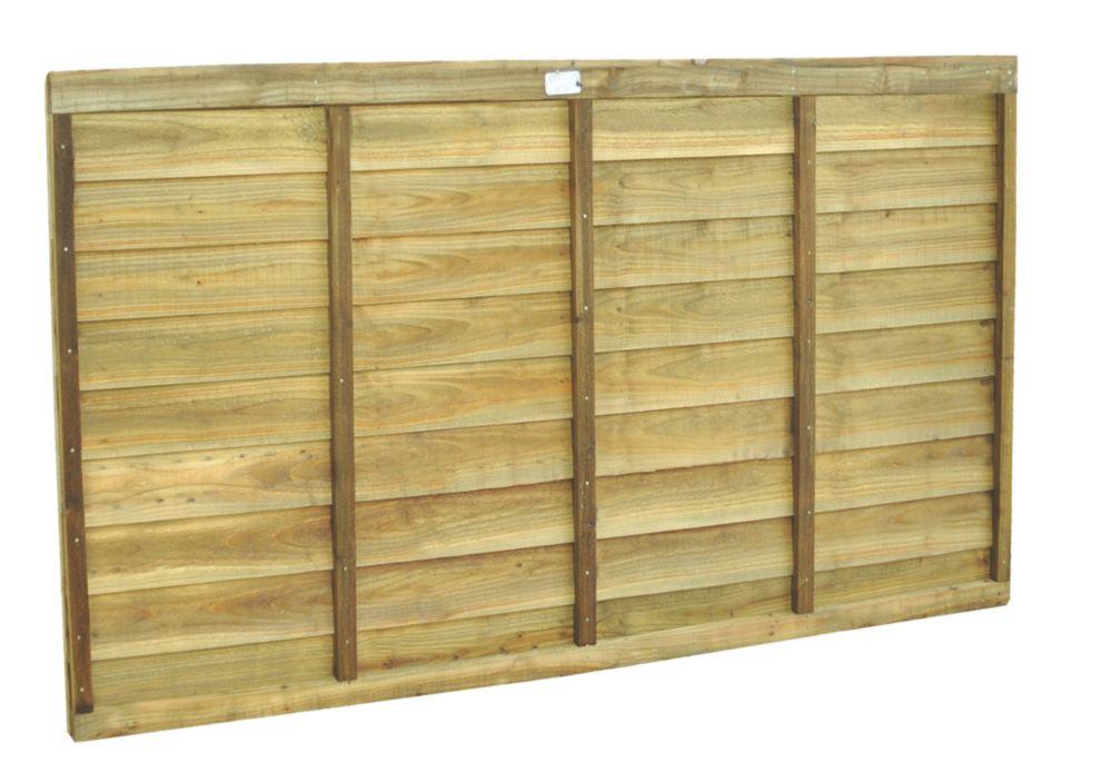 Forest Super Lap  Fence Panels Natural Timber 6' x 4' Pack of 4