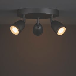 Essentials Apheliotes Round 3-Light Spotlight Silver