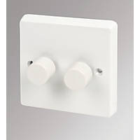 Crabtree Capital 2-Gang 2-Way  Dimmer Switch  White
