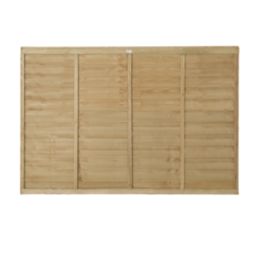 Forest Super Lap  Fence Panels Natural Timber 6' x 4' Pack of 9