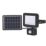 LAP  Outdoor LED Solar-Powered Floodlight With PIR Sensor Black 600lm