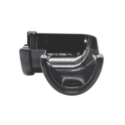 FloPlast Hi-Cap uPVC 90° Half Round Gutter Angle Black 115mm