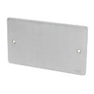 Schneider Electric Ultimate Low Profile 2-Gang Blanking Plate Brushed Chrome