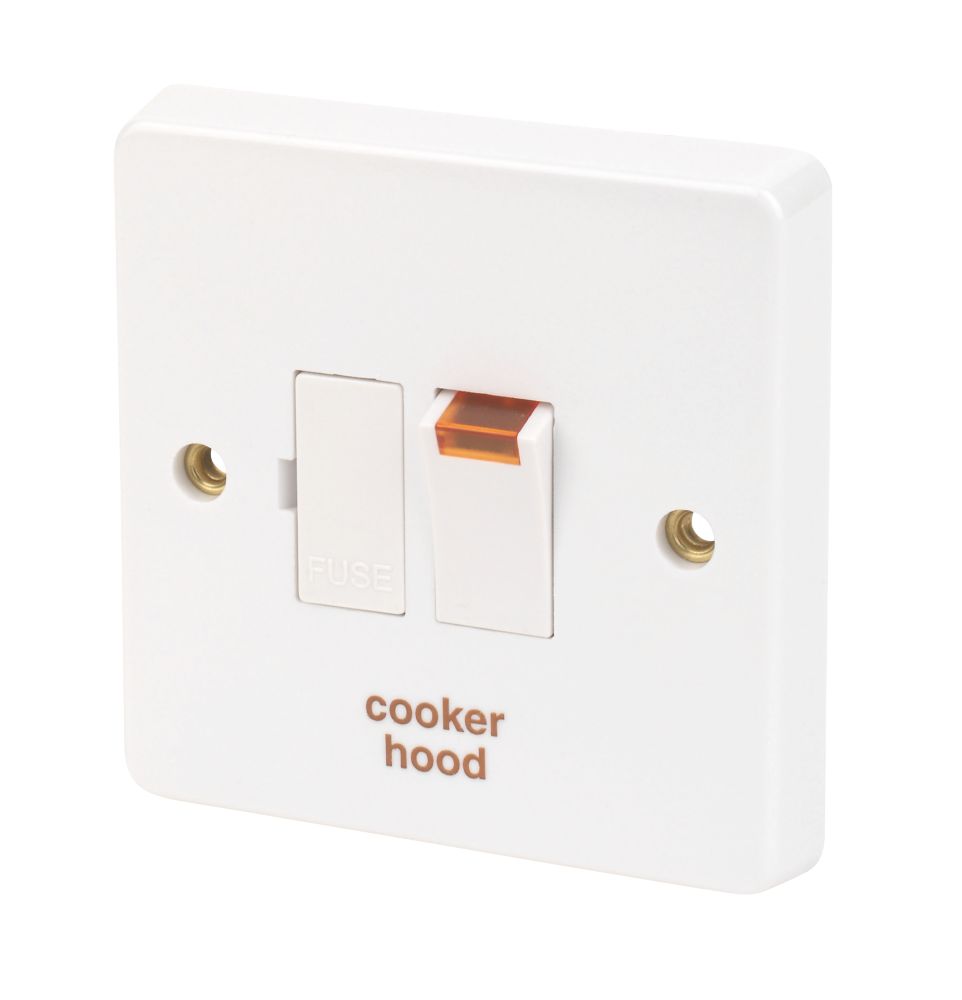 Crabtree Capital 13A Switched Cooker Hood Fused Spur with Neon White