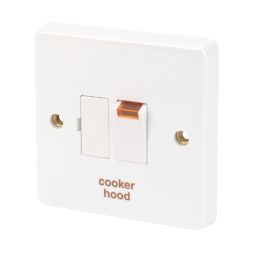 Crabtree Capital 13A Switched Cooker Hood Fused Spur with Neon White