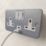 Essentials  13A 2-Gang 2-Pole Switched Metal Clad Socket + 3A 30W 2-Outlet Type A & C USB Charger with White Inserts