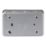 Essentials  13A 2-Gang 2-Pole Switched Metal Clad Socket + 3A 30W 2-Outlet Type A & C USB Charger with White Inserts