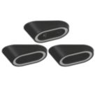 4lite Hampton Wedge LED Black Warm White Under Cabinet Lights Without Bezel 8.3W 85lm 3 Pack