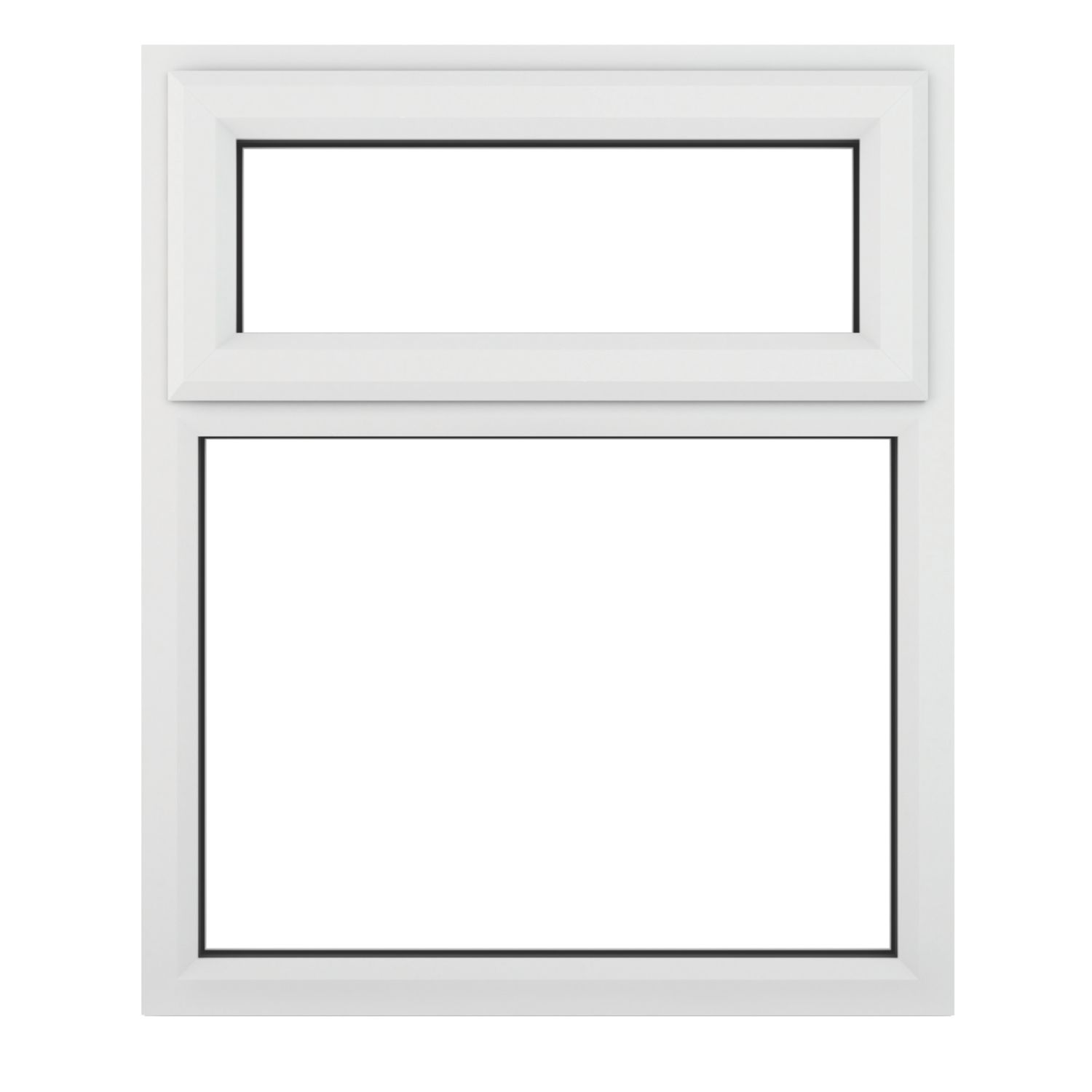 Crystal Top Opening Clear Double-Glazed Casement White uPVC Window 905mm x 1115mm (769JK)