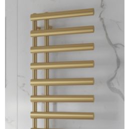 Reina 780mm x 500mm 775BTU Brass Flat Designer Towel Radiator