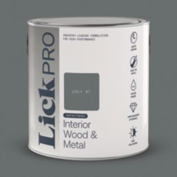 LickPro 2.5Ltr Grey 07 Satin Water-Based Trim Paint