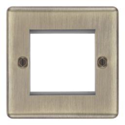 LAP  2-Module Modular Faceplate Antique Brass