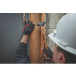 Milwaukee Fingerless Work Gloves Grey/Black Large Screwfix