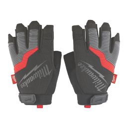 Milwaukee  Fingerless Work Gloves Grey/Black Large