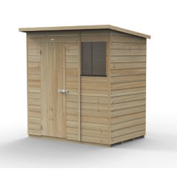 Forest Beckwood 6' x 4' (Nominal) Pent Shiplap Timber Shed with Base