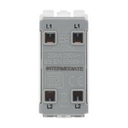 British General Nexus Grid 20A Grid Intermediate Switch Polished Chrome