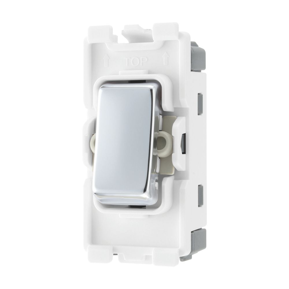 British General Nexus Grid 20A Grid Intermediate Switch Polished Chrome
