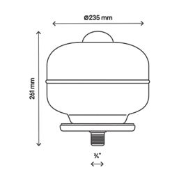 Flomasta Central Heating Expansion Vessel 8Ltr Screwfix
