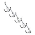 Essentials Tri-Hooks Polished Chrome 100mm 5 Pack