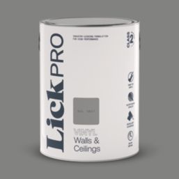 LickPro  5Ltr Grey RAL 7037 Vinyl Matt Emulsion  Paint