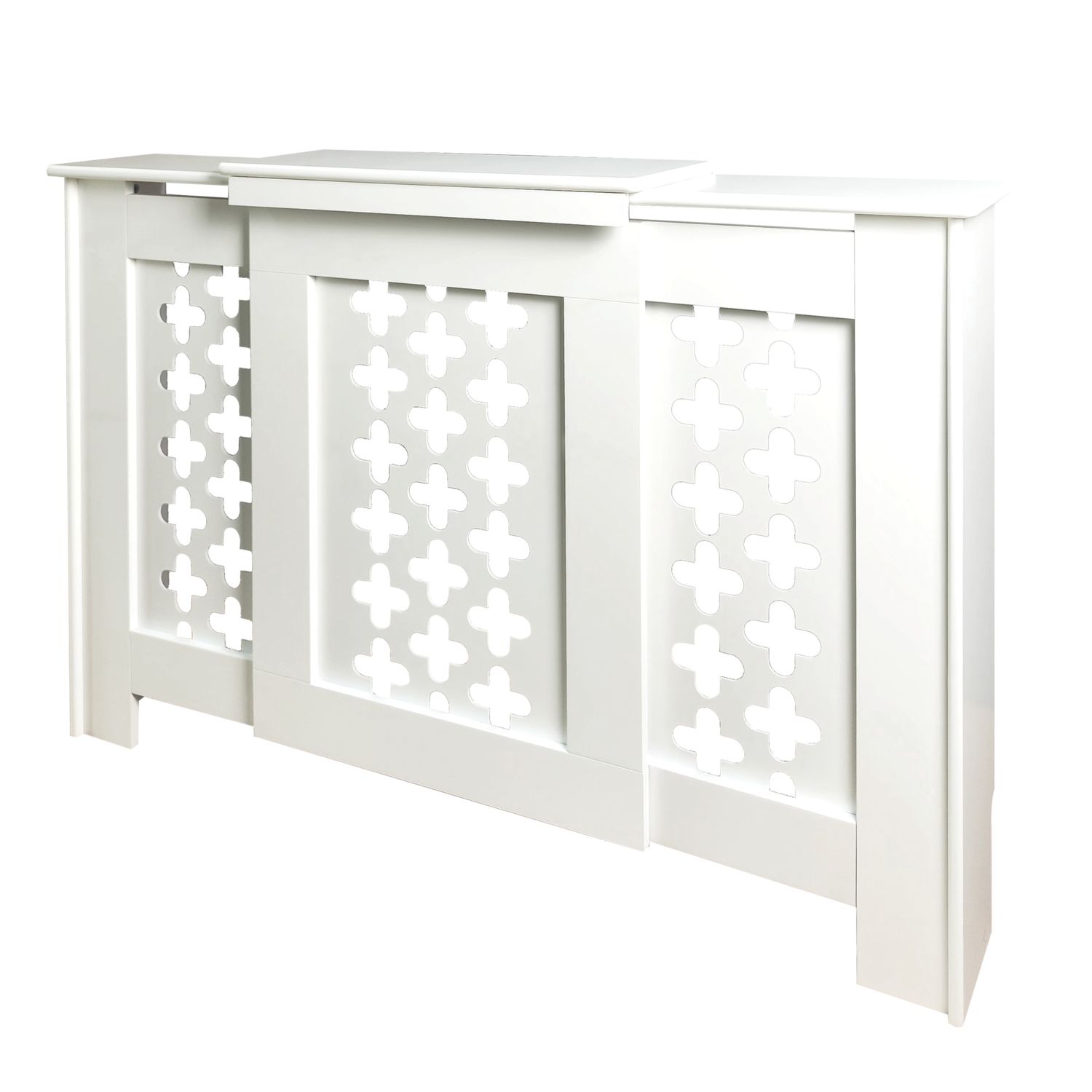 Victorian Radiator Cover White 970-1420mm x 235mm x 936mm (769VU)