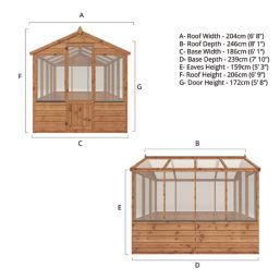Mercia Traditional 6' x 8' (Nominal) Timber Greenhouse